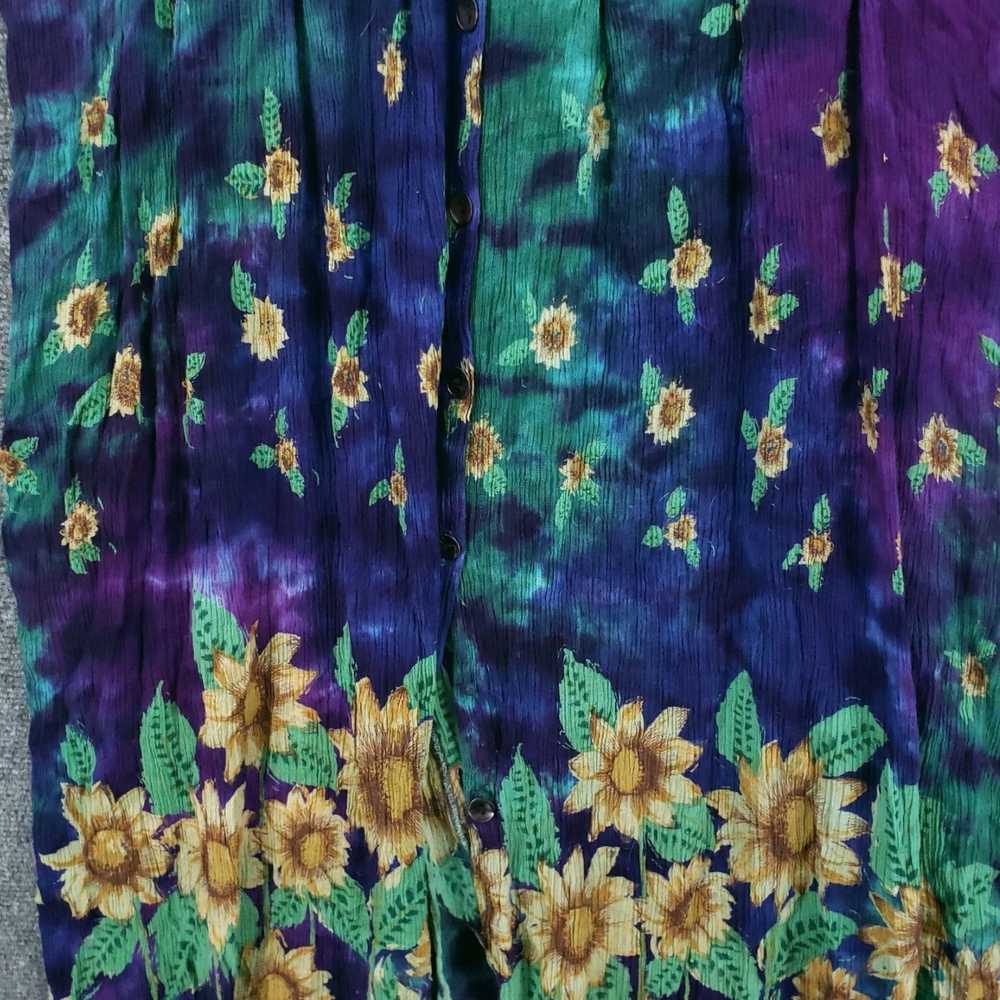 Vintage Womens 2X Plus Size Purple Floral Tie Dye… - image 3