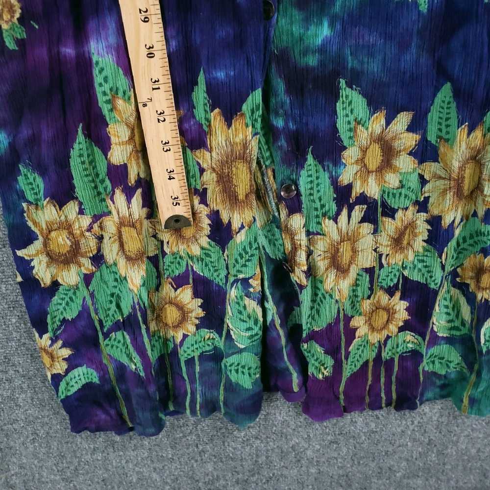 Vintage Womens 2X Plus Size Purple Floral Tie Dye… - image 4