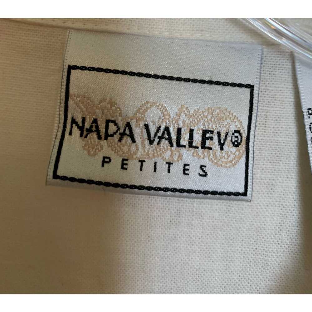 Vintage Napa Valley Petites linen blend embroider… - image 5