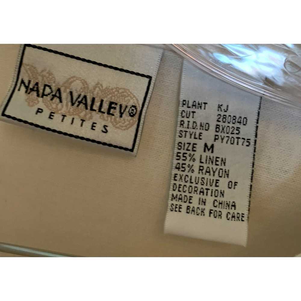 Vintage Napa Valley Petites linen blend embroider… - image 6