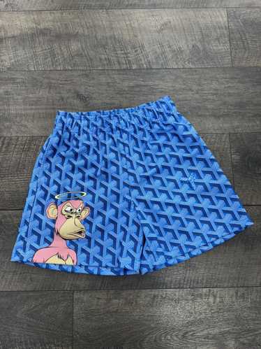 Goyard high quality Pattern Mesh Shorts Blue XL