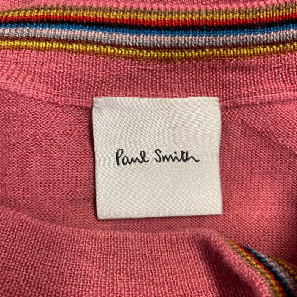 Paul Smith PAUL SMITH Pink Merino Wool Crew Neck … - image 5