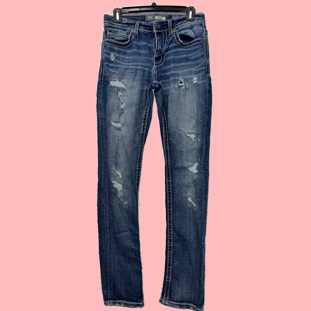 Bke Authentic Mens Straight Leg Fit Distressed De… - image 1