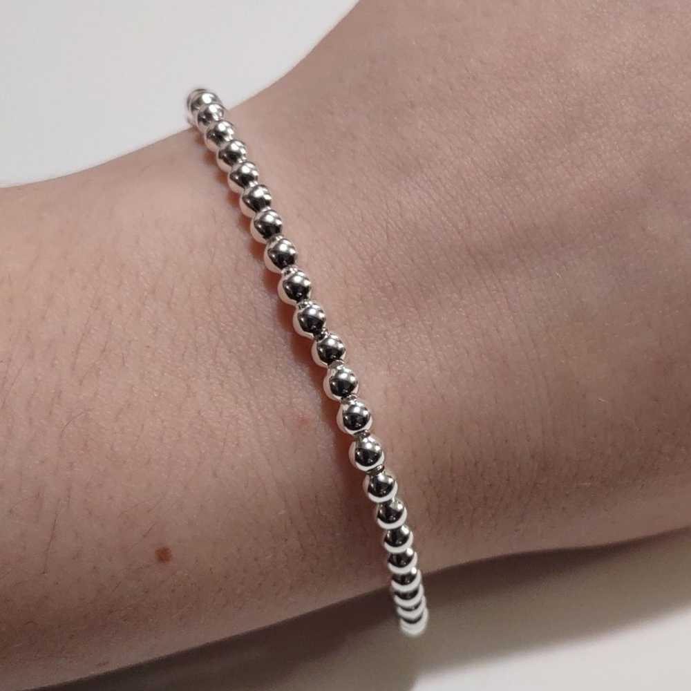 Other 925 Silver Pearl Bracelet 4mm Jewelry Sterl… - image 4