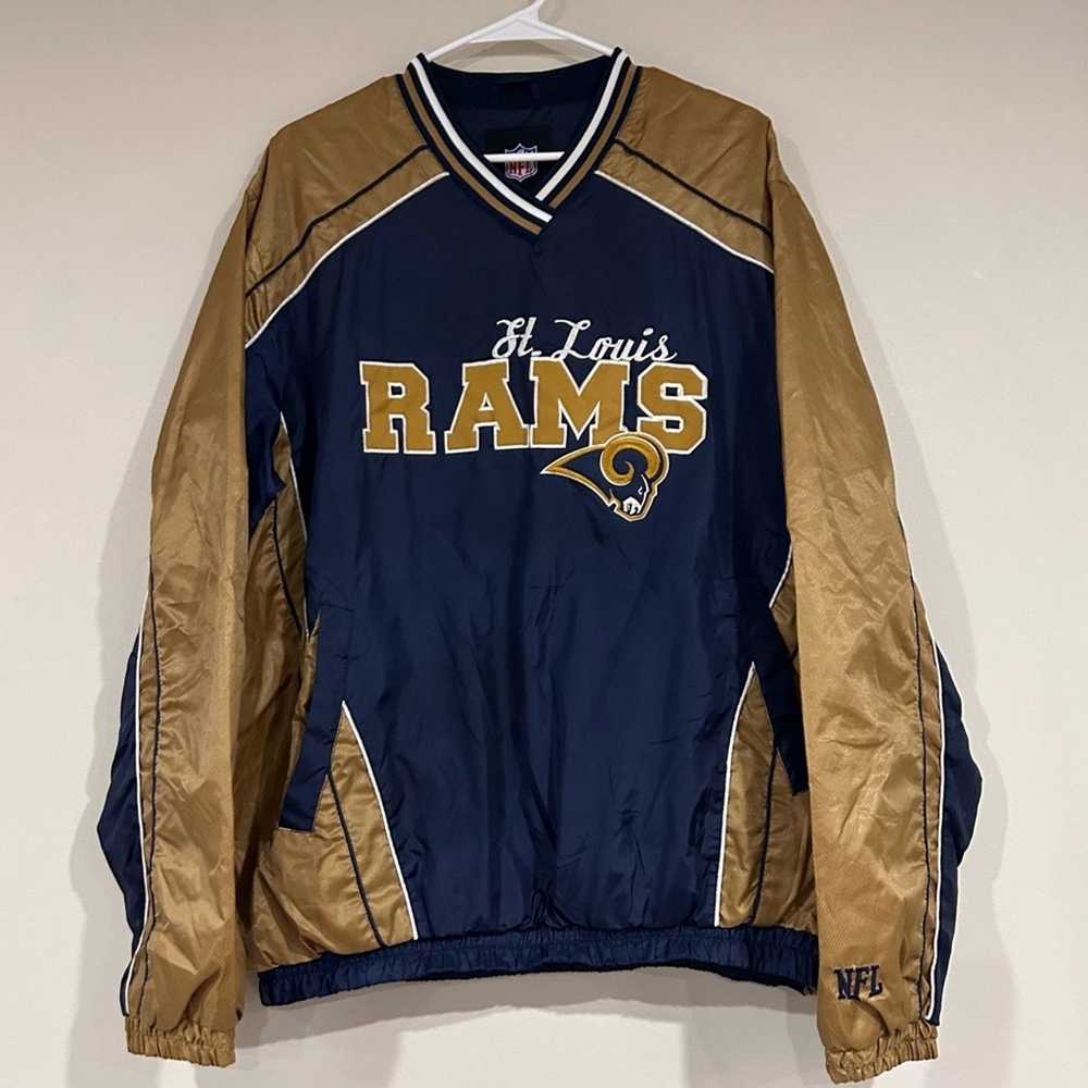 NFL Vintage St. Louis Rams V Neck Windbreaker - image 1