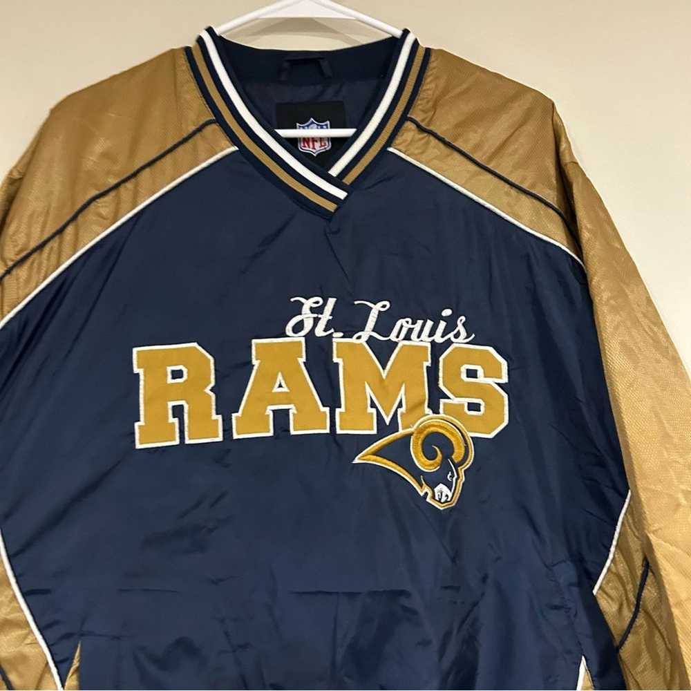 NFL Vintage St. Louis Rams V Neck Windbreaker - image 3