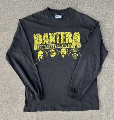 PANTERA \"COWBOYS FROM HELL TOUR\"ロンT ブラック Pantera cowboys from hell World tour for the fans for the
