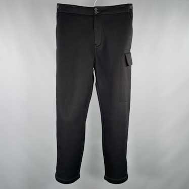 Helmut Lang Black Modal Side Tabs Casual Pants - image 1