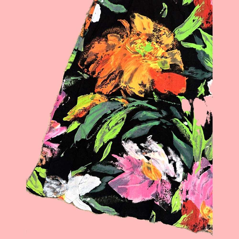 Jams World Womens Multicolor Bold Floral Print Mi… - image 5