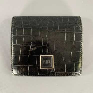 Nina Ricci NINA RICCI Black Croc Embossed Leather… - image 1