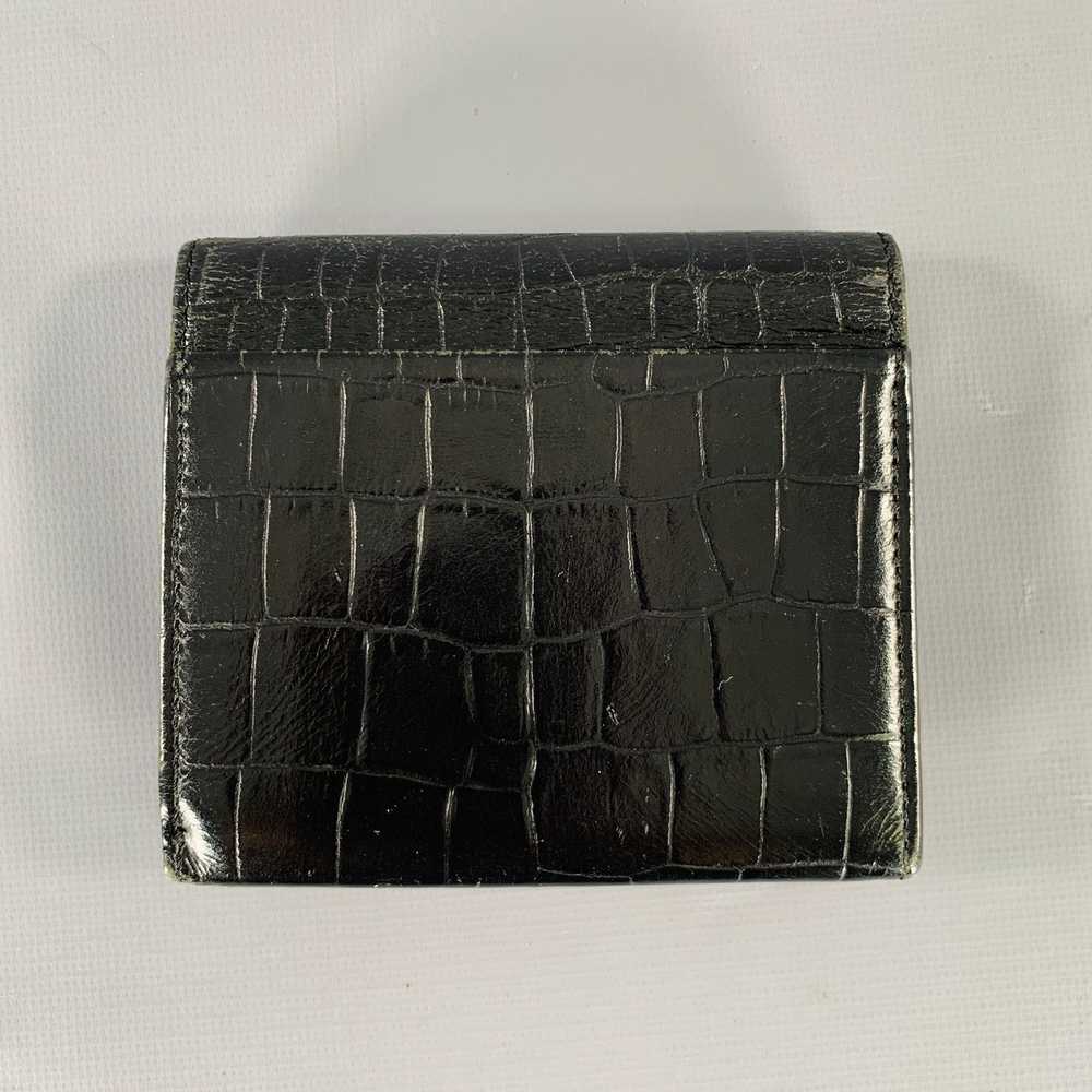 Nina Ricci NINA RICCI Black Croc Embossed Leather… - image 2