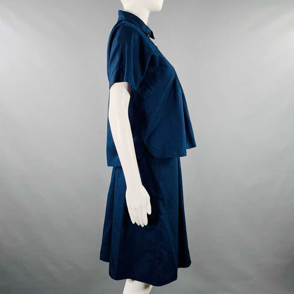 Geoffrey Beene GEOFFREY BEENE Navy Woven Pleated … - image 3