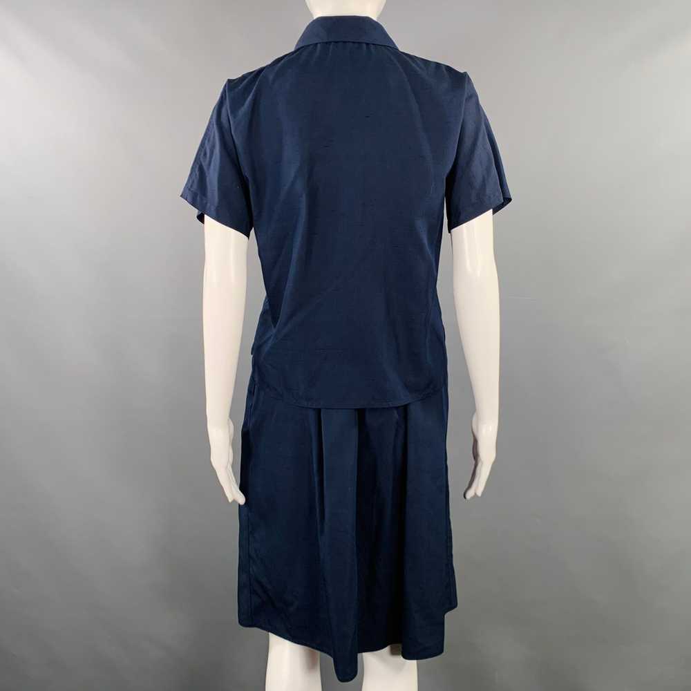 Geoffrey Beene GEOFFREY BEENE Navy Woven Pleated … - image 4