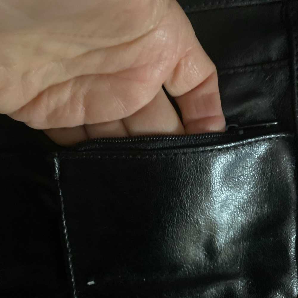 Black Leather Like Vintage Handbag - image 6