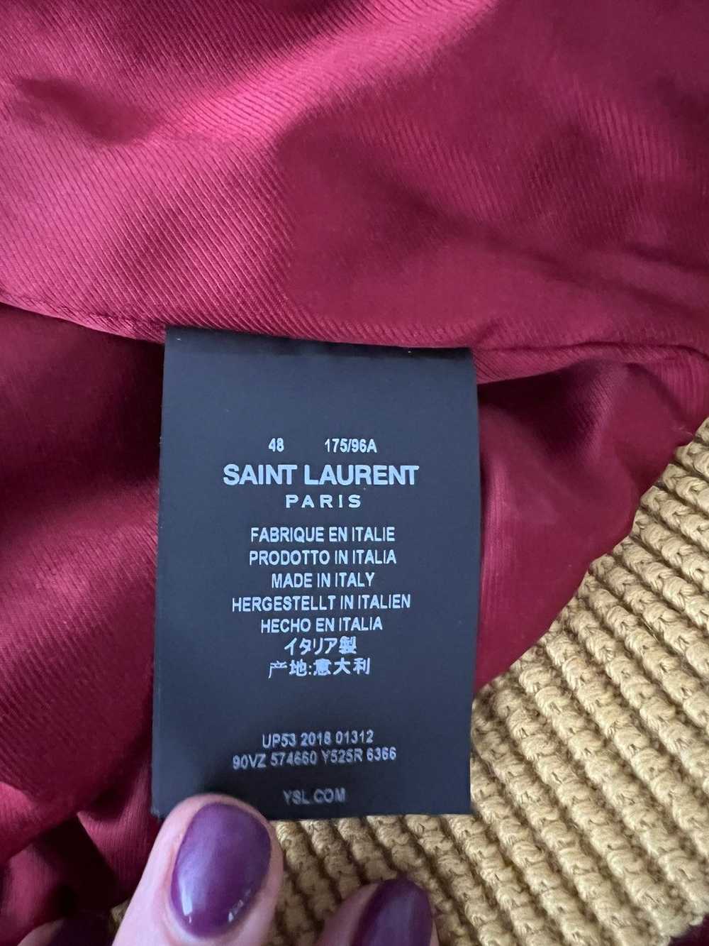 Saint Laurent Paris $5k Velvet Officer Jacket Emb… - image 6