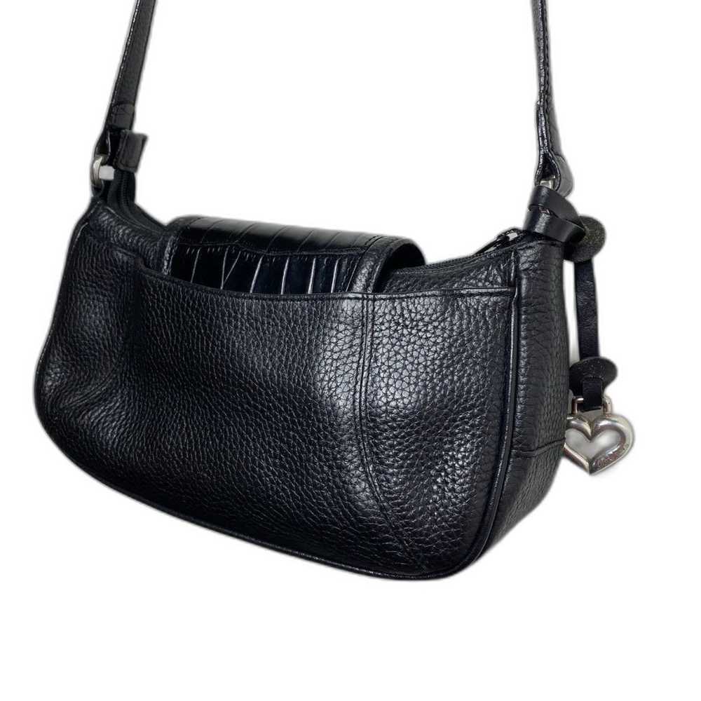 Brighton Small Black Hardware Crossbody Leather P… - image 3