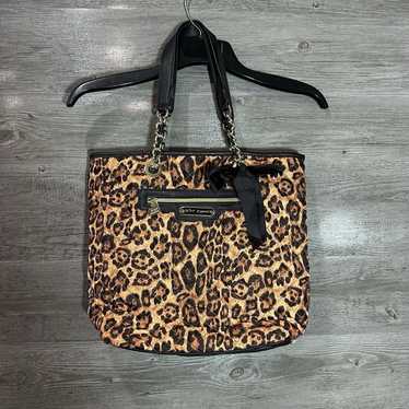 BETSEY JOHNSON EUC hotsell XL EXOTIC PRINT SATCHEL BAG