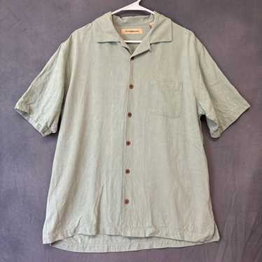 Tommy Bahama Tommy Bahama 100% Silk Shirt Herring… - image 1