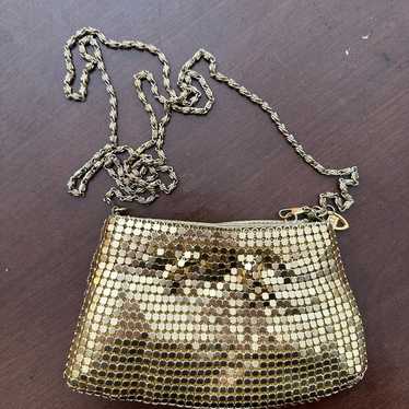 Vintage Gold Metallic chain mesh purse