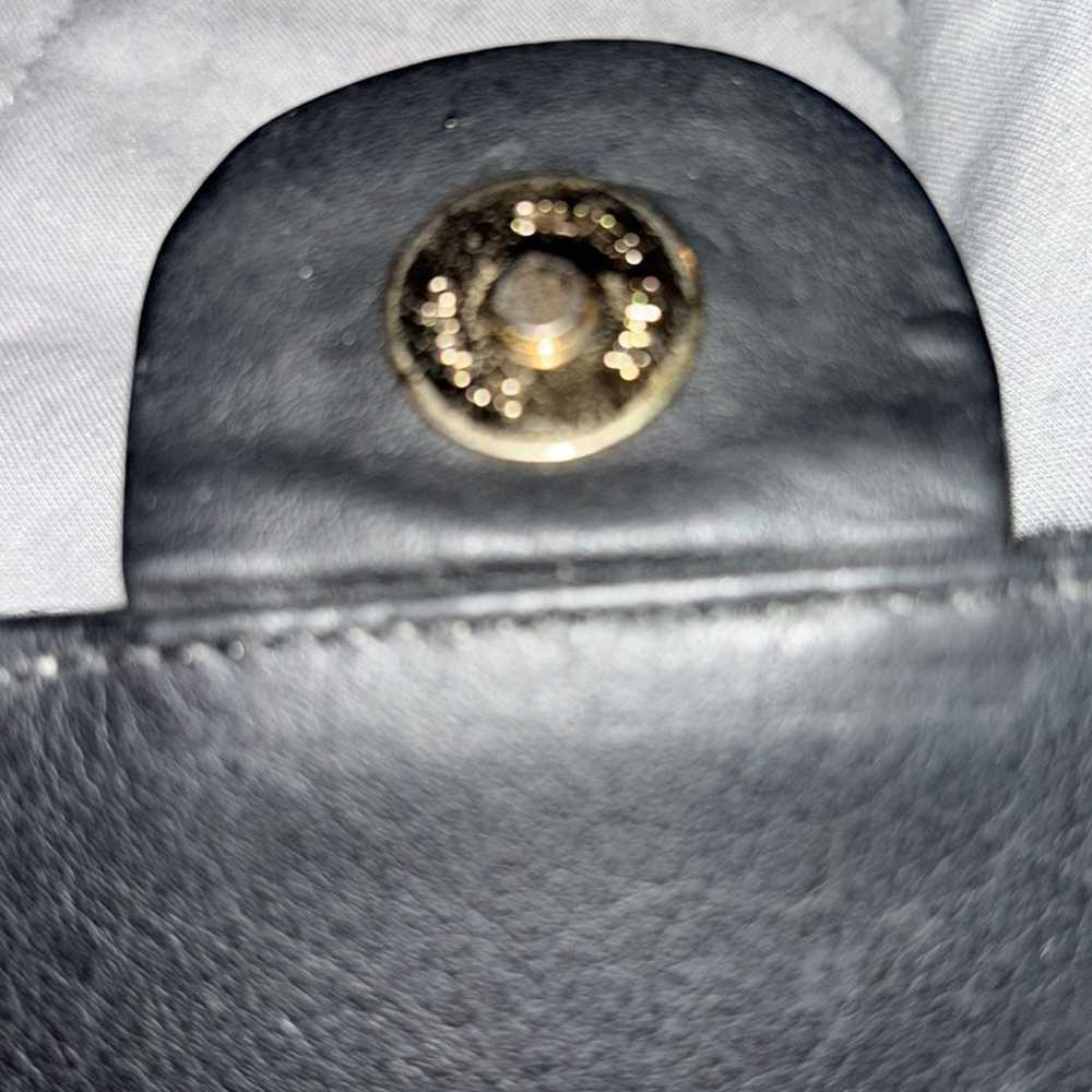 Black Leather Shoulder Purse - image 7