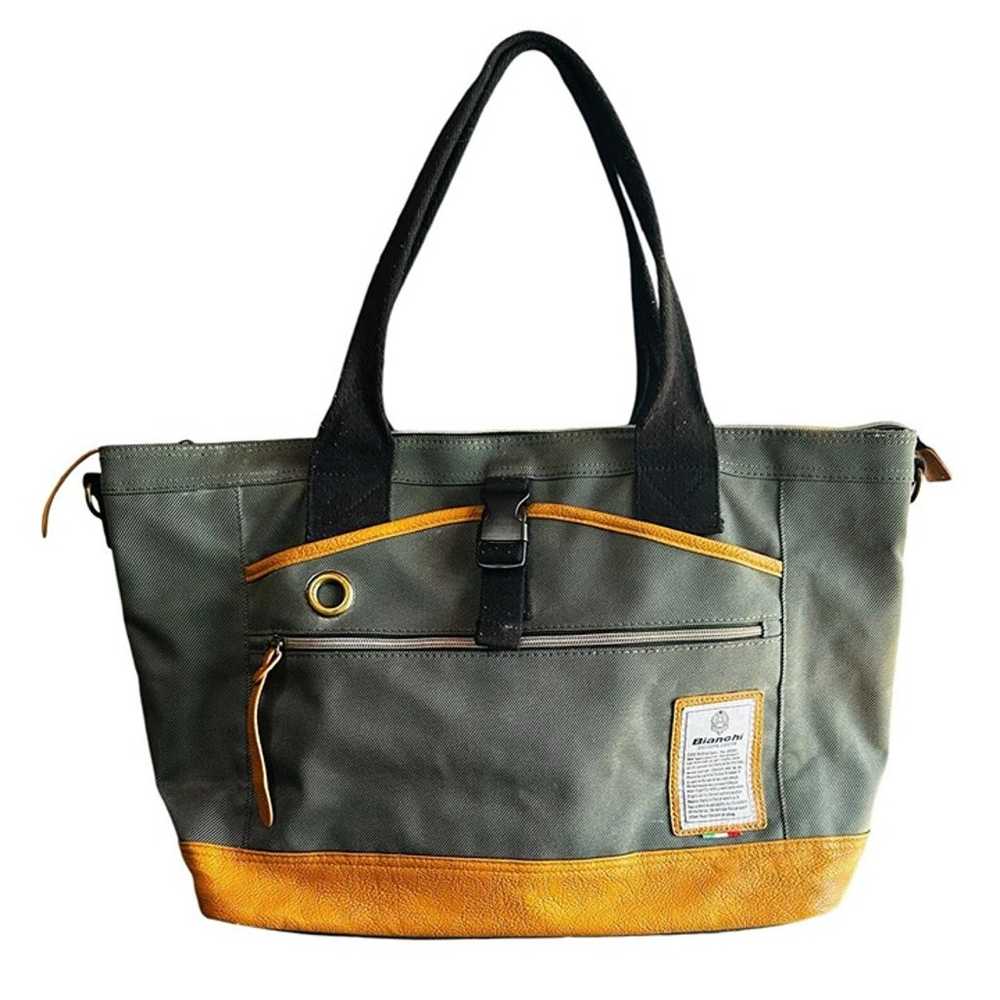 Bianchi Dibase Canvas  Tote Travel Weekend Bag Gr… - image 4