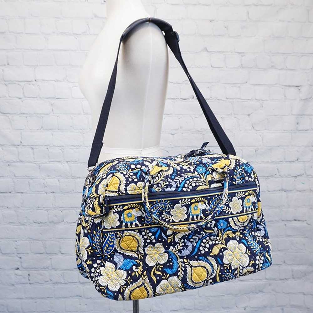 ❤️ vera bradley Ellie Blue Weekender Duffel Eleph… - image 1