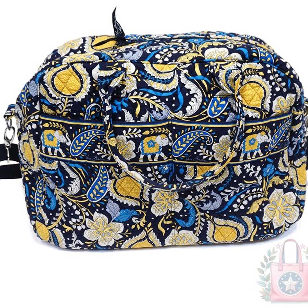 ❤️ vera bradley Ellie Blue Weekender Duffel Eleph… - image 4