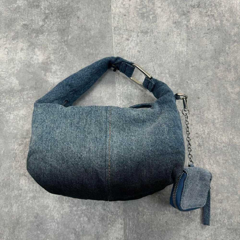 Y2K denim fabric one-shoulder handbag archive gru… - image 2