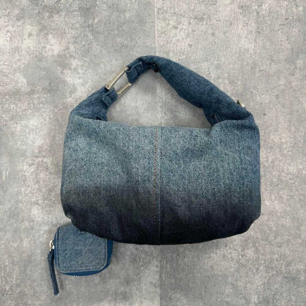 Y2K denim fabric one-shoulder handbag archive gru… - image 3