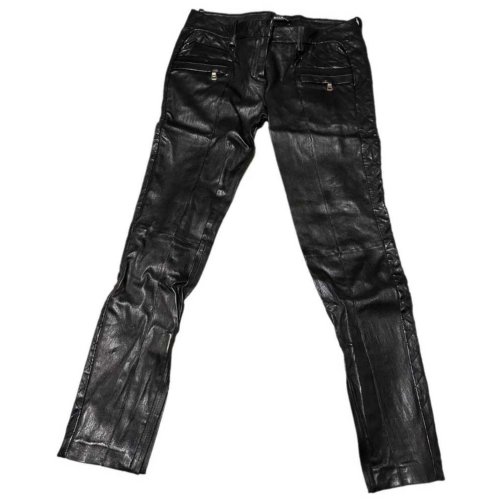 Balmain Leather slim pants - image 1