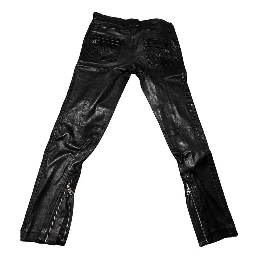 Balmain Leather slim pants - image 2