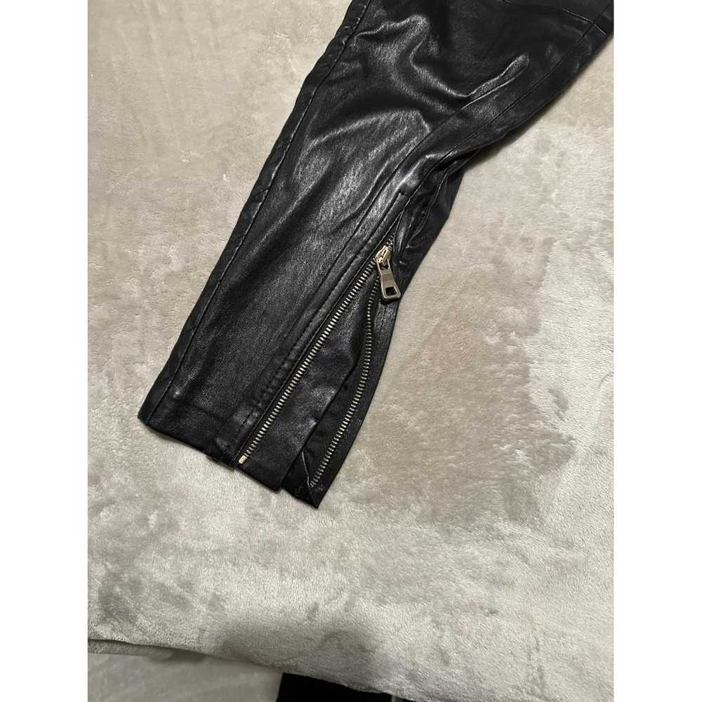 Balmain Leather slim pants - image 7