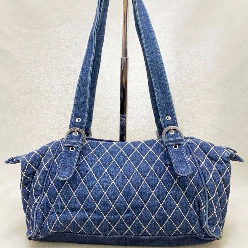 RARE Vintage quilted denim jean Vera Bradley bag - image 1