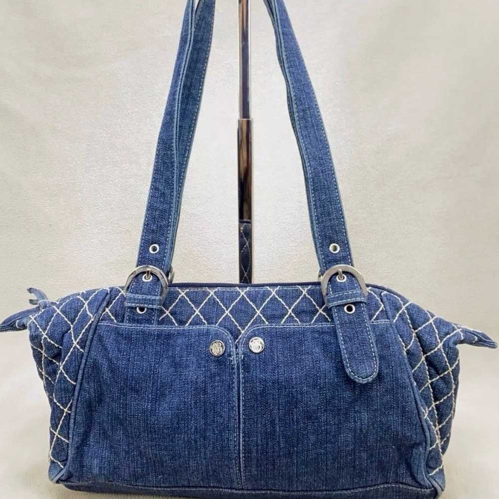 RARE Vintage quilted denim jean Vera Bradley bag - image 2