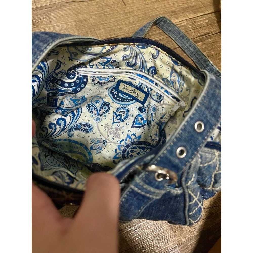 RARE Vintage quilted denim jean Vera Bradley bag - image 3