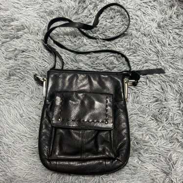 B Makowsky Genuine Leather Black Crossbody Bag - image 1