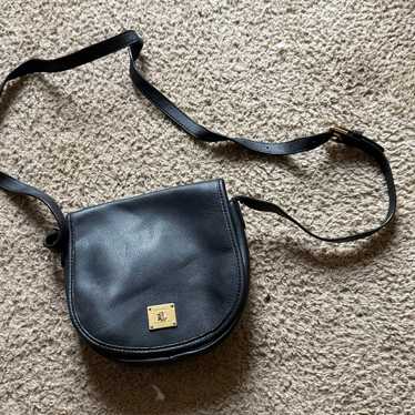 Lauren RALPH LAUREN CROSSBODY Purse BLACK LEATHER… - image 1