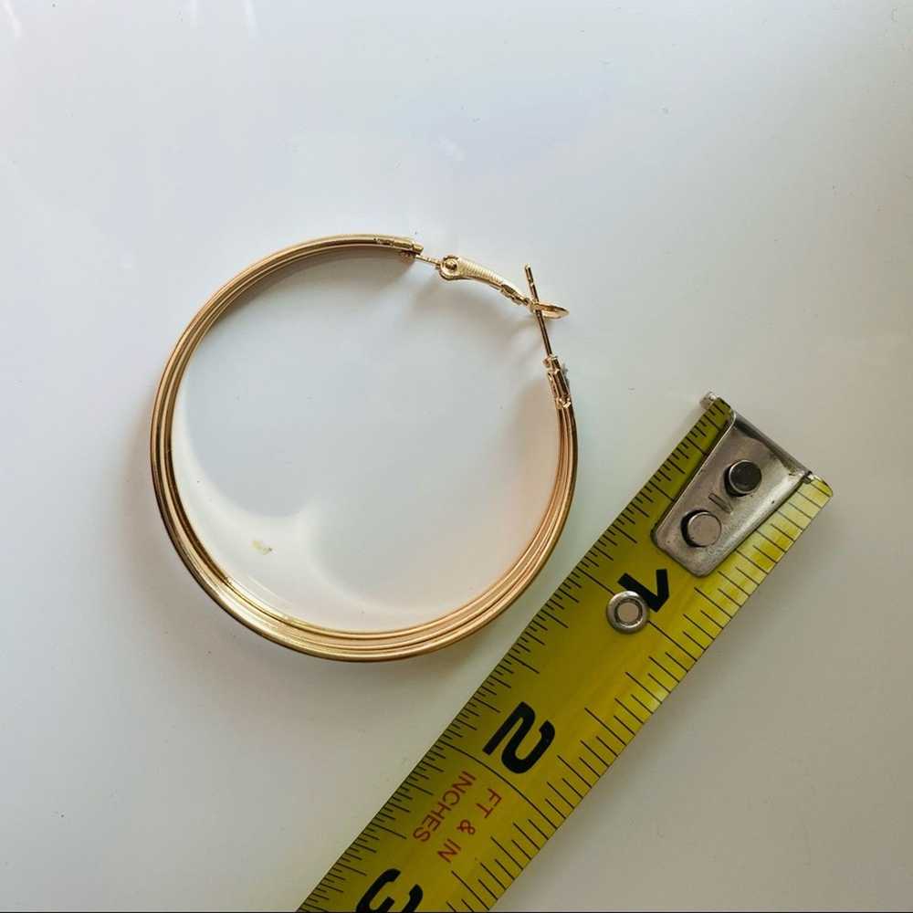 Nordstrom NEW NORDSTROM Gold Sparkle Glitter Hoop… - image 6