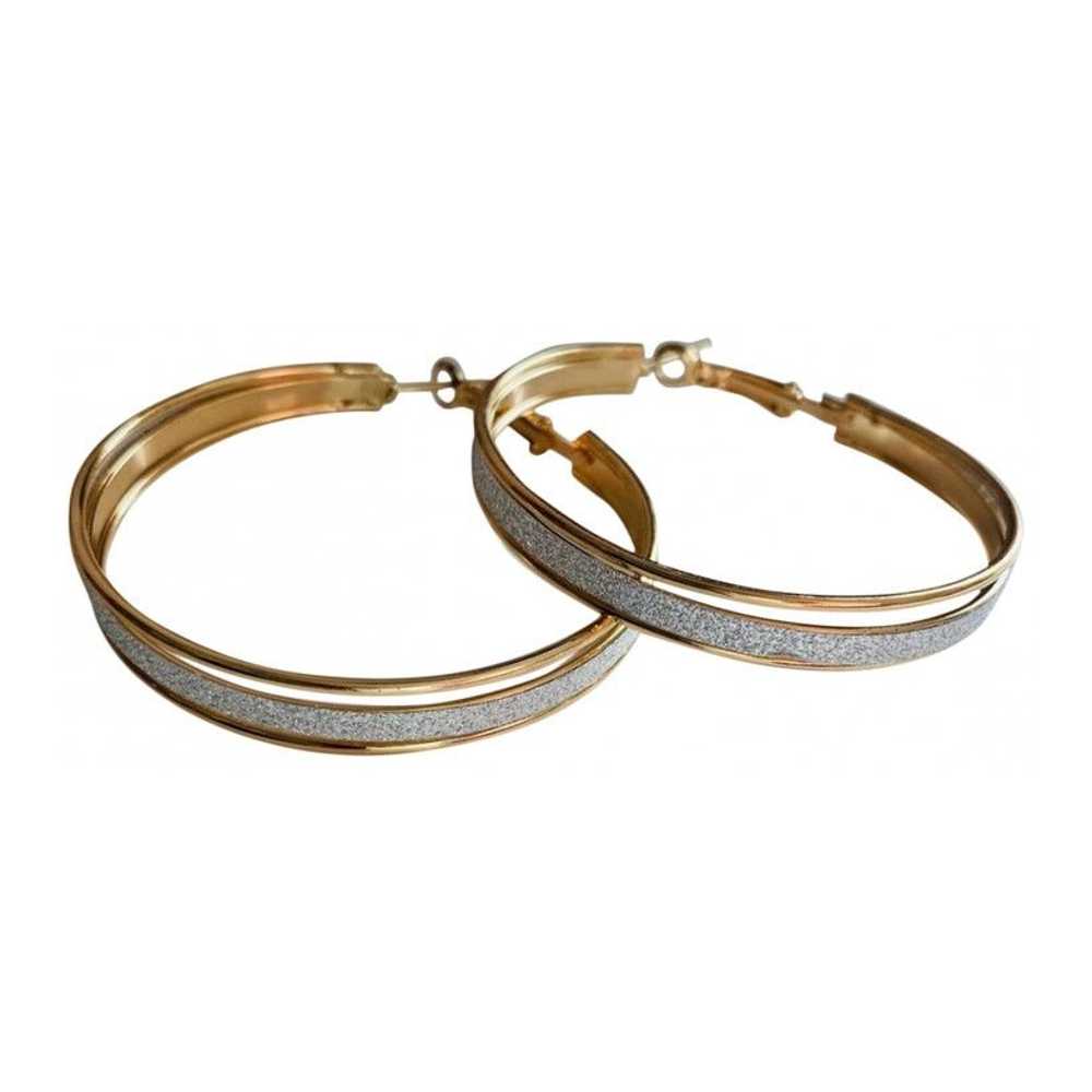 Nordstrom NEW NORDSTROM Gold Sparkle Glitter Hoop… - image 7