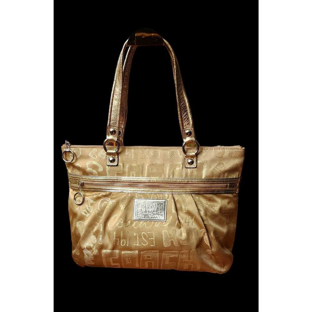 "RARE FIND " Coach Gold Poppy Story Patch Glam To… - image 2