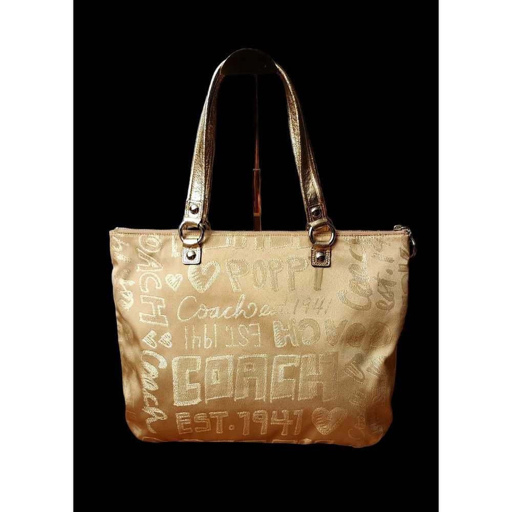 "RARE FIND " Coach Gold Poppy Story Patch Glam To… - image 3