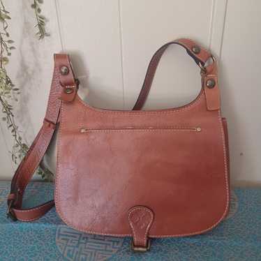 Patricia Nash Brinlee Leather popular Saddle Crossbodynn- Oxblood - NWT