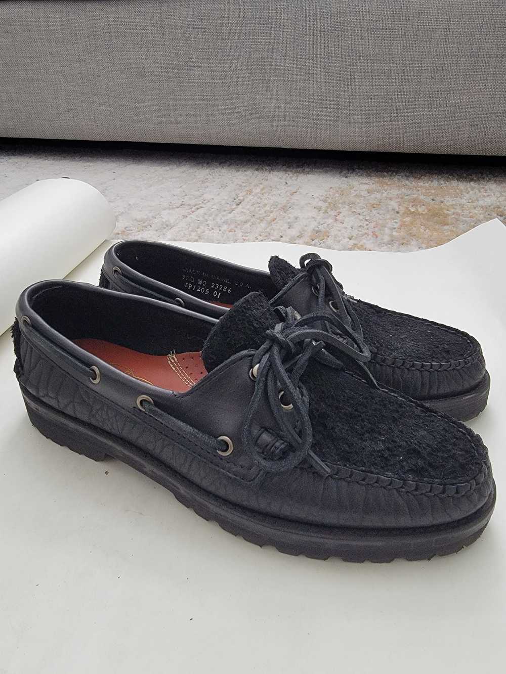 Blackstock & Weber × Sperry Black Suede Croc Lug … - image 1