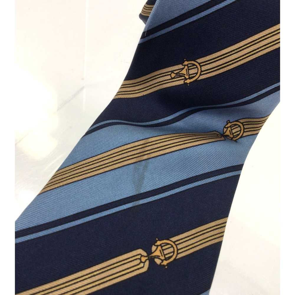 Celine Elegant Navy Blue and Gold Stripe Patterne… - image 5