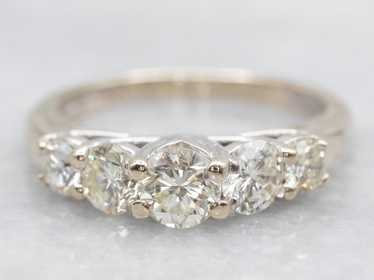 Five Stone Diamond Engagement Ring - image 1