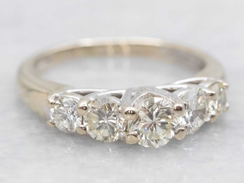 Five Stone Diamond Engagement Ring - image 2