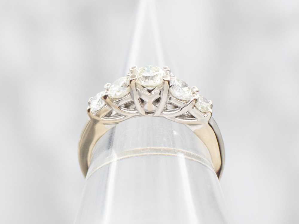 Five Stone Diamond Engagement Ring - image 3