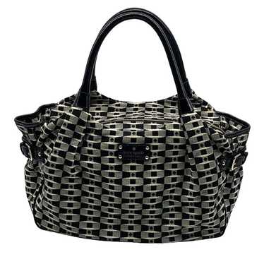 Kate Spade Black & Grey Canvas Stevie Diaper Bag - image 1