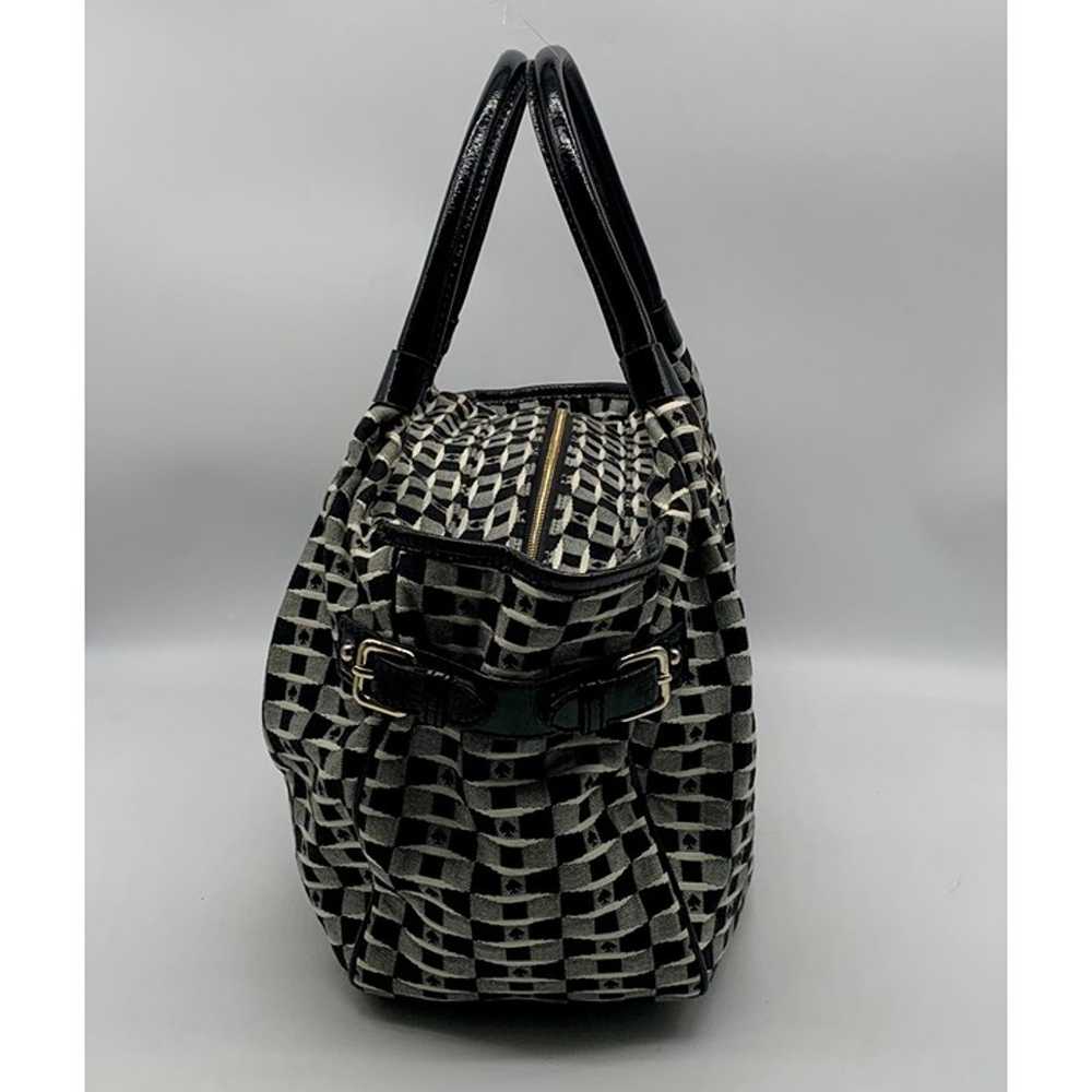 Kate Spade Black & Grey Canvas Stevie Diaper Bag - image 4