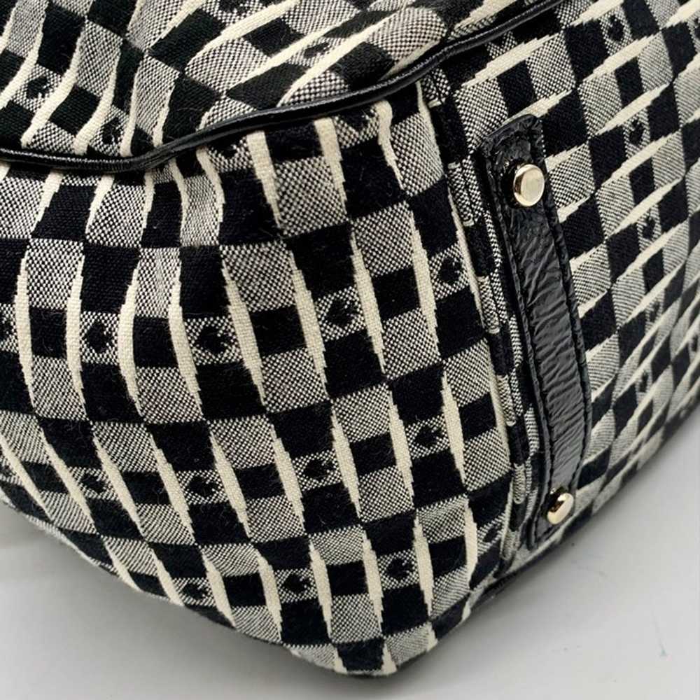 Kate Spade Black & Grey Canvas Stevie Diaper Bag - image 6